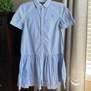 Polo Ralph Lauren girls polo striped eyelet dress 14